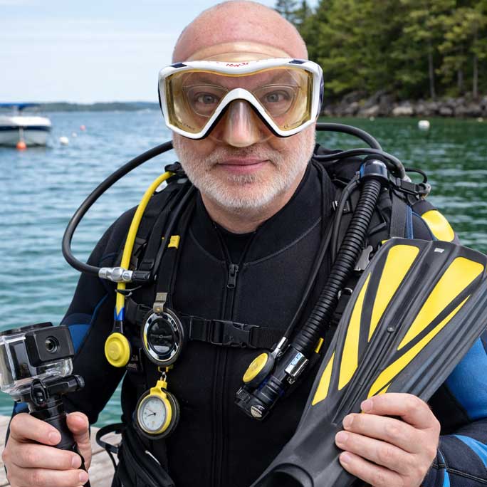 Maskoptix Prescription Diving Glasses EAB-14 - Matte Black